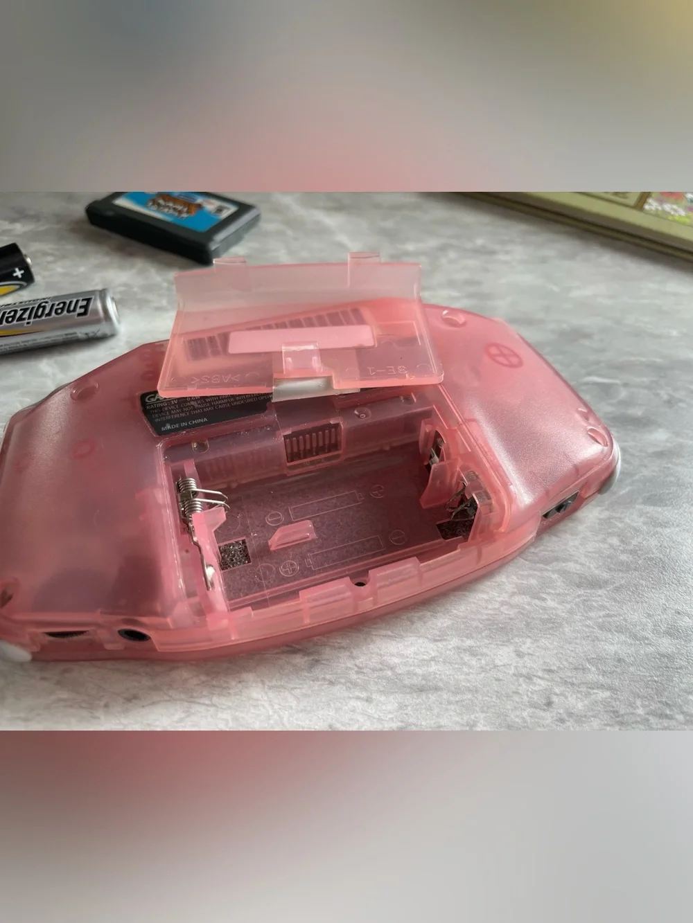 Nintendo Game Boy Advance - Transparent Pink Handheld